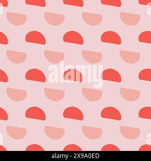 Sfondo a semicerchio toni rossi e rosa Illustrazione Vettoriale