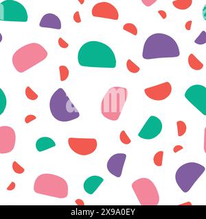 Motivi astratti, forme geometriche per tessuti, stampe. Arte moderna Illustrazione Vettoriale