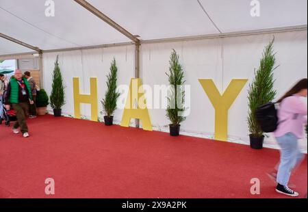 Festival del fieno, Hay-on-Wye, Powys, Galles Foto Stock