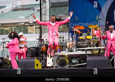 La leggendaria Funk Band Midnight Star si esibisce dal vivo Foto Stock