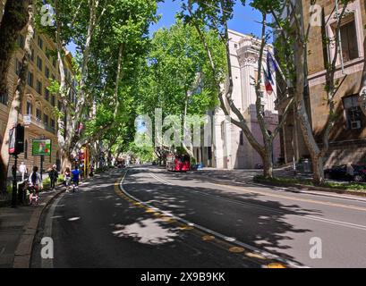 Roma: Via Veneto, zona commerciale Foto Stock