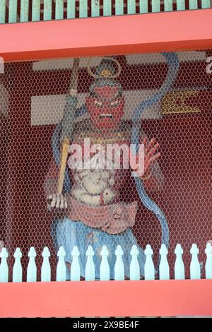 Custode del tempio giapponese in senso-ji, Asakusa, Taito, Tokyo, Giappone Foto Stock