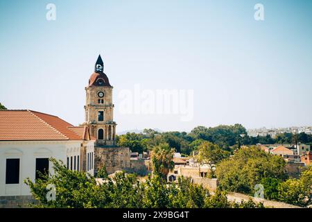 Città vecchia di Rodi sull'isola greca Foto Stock