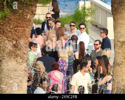 Dubrovnik, Croazia. 30 maggio 2024. Liam Stewart e Nicole Artukovich si sposano al "matrimonio dell'anno" a Dubrovnik venerdì 31 maggio, e la giovane coppia ha ricevuto ospiti famosi, amici intimi e familiari da tutto il mondo sulla terrazza delle palme dell'Excelsior Hotel un giorno prima. Liam è il figlio dell'iconico musicista Rod Stewart e della supermodella Rachel Hunter foto : Matija Habljak/PIXSELL Credit: Pixsell/Alamy Live News Foto Stock