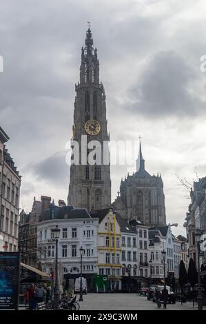 Anversa, Belgio - 24 febbraio 2024: Cattedrale di nostra Signora (Onze-lieve-Vrouwekathedraal). Foto Stock