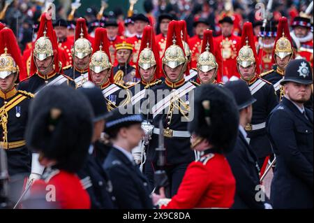 6 maggio 2023, The Mall, Londra Regno Unito. Processione per l'incoronazione di re Carlo di ritorno dall'Abbazia di Westminster. Foto Stock
