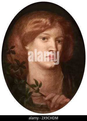 Louisa Ruth Herbert (1858-1859) di Dante Gabriel Rissetti (1828-1882), olio su tavola, Bristol Museum Art Gallery, Bristol (UK). Foto Stock