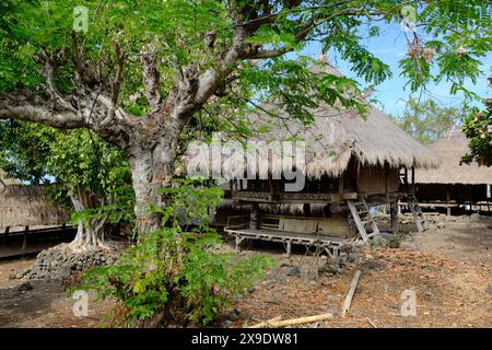 Indonesia Alor - case tradizionali Foto Stock