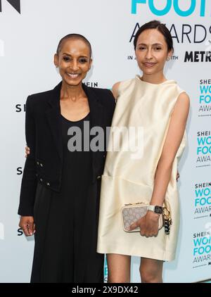 Londra, Regno Unito. 30 maggio 2024. Adele Roberts e Kate Holderness hanno partecipato ai Women's Football Awards 2024 al JW Marriott Grosvenor Square di Londra. Credito: SOPA Images Limited/Alamy Live News Foto Stock