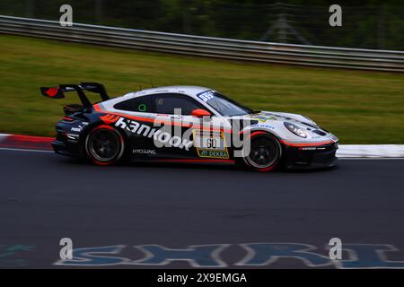 Recardo Bruins (Zwartemeer/NDL) / Steven Cho (Edmonton/CAN) / Jongkyum Kim (Suwon-si/KOR), #60, Porsche 911 GT3 Cup, Team: Hankook Competition (KOR), Motorsport, ADAC Ravenol 24H Rennen Nuerburgring, Nuerburg, 30.05.2024 - 02.06.2024, Donnerstag 30.05.2024 foto: Eibner-Pressen Augst/Jugfoto Foto Stock