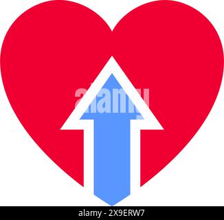 Icona freccia su, insegna vacanza Illustrazione Vettoriale