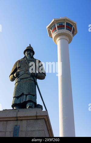 Diamond (Busan) Tower nel parco Yongdusan, Busan, Corea del Sud Foto Stock