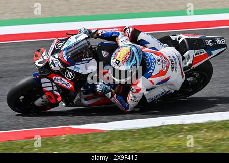 Mugello, Italia. 31 maggio 2024. Il pilota spagnolo Raul Fernandez di Trackhouse Racing in azione durante il Gran Premio d'Italia Brembo - prove libere, Campionato del mondo MotoGP nel Mugello, Italia, maggio 31 2024 Credit: Independent Photo Agency/Alamy Live News Foto Stock