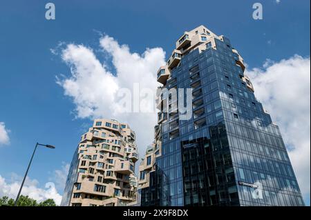 Amsterdam Paesi Bassi 31 maggio 2024 Zuidas Business District Valley appartamento e blocco uffici. ufficio, uffici, kantoor, kantoren, woontoren Foto Stock