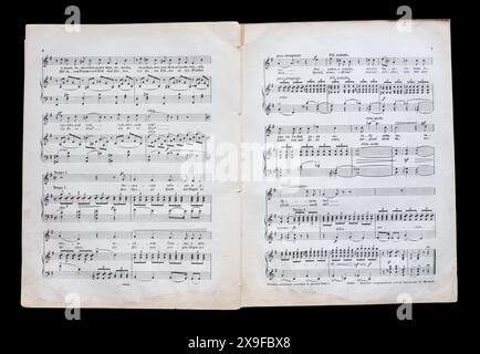 Spartiti vintage Pyotr Ilyich Tchaikovsky Opus 60, dell'Impero Russo, 1886. Foto Stock