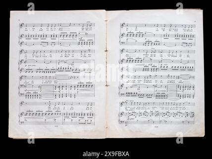 Spartiti vintage Pyotr Ilyich Tchaikovsky Opus 60, dell'Impero Russo, 1886. Foto Stock