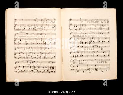 Vintage spartiti Pyotr Ilyich Tchaikovsky No. 67 Serenade. Opus 63. Poesie del Granduca Konstantin Konstantinovich di Russia, dell'Impero Russo, 1888. Foto Stock