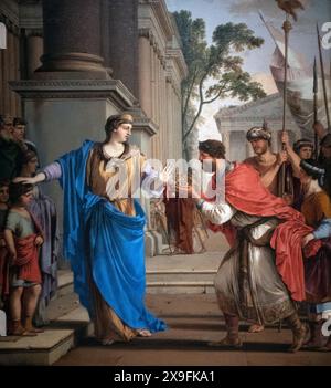 Laurent de la Hayre: "Cornelia Rejecting the Crown of Tolomeo VIII" (1646) Foto Stock