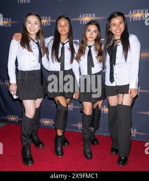 Glendale, Stati Uniti. 30 maggio 2024. I ballerini di ''After Them'' partecipano alla prima mondiale di After Them presentata da LoveXO al Look Cinema Glendale, Los Angeles, CA, 30 maggio 2024 Credit: Eugene Powers/Alamy Live News Foto Stock