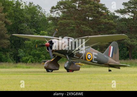 Westland Lysander al le Temps Des Helices Air Show 2024 a la Ferte-Alais, Francia Foto Stock