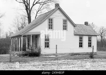 La Moses Carver House del 1881 a Diamond, Missouri, presso il George Washington Carver National Monument. La casa fu costruita dopo che un tornado demolì diverse abitazioni nella fattoria, tra cui la capanna del luogo di nascita di George Washington Carver. (USA) Foto Stock