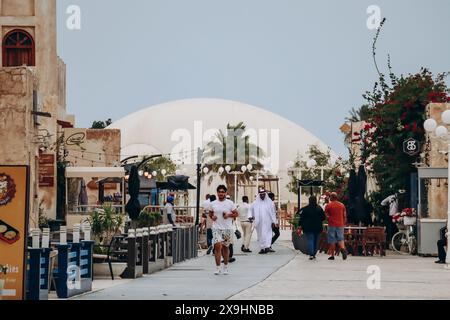 Al Wakrah, Qatar - 2 maggio 2024: Mercato storico “al Wakrah Old Souq” in Qatar. Foto Stock