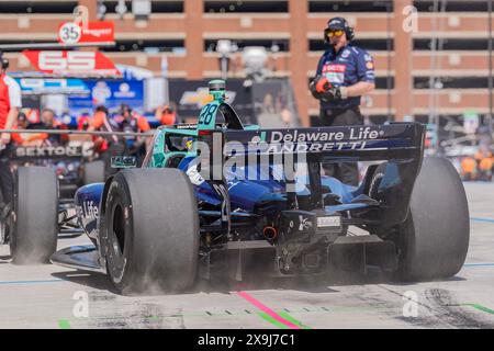 31 maggio 2024, Detroit, mi, Stati Uniti: Il pilota DELLA SERIE NTT INDYCAR, MARCUS ERICSSON (28) di Kumla, Svezia, pratica per il Gran Premio di Detroit nelle strade di Detroit a Detroit, mi. (Credit Image: © Walter G. Arce Sr./ASP via ZUMA Press Wire) SOLO USO EDITORIALE! Non per USO commerciale! Foto Stock