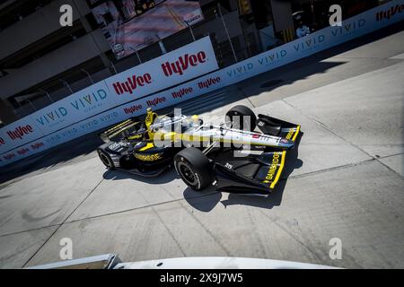 31 maggio 2024, Detroit, mi, Stati Uniti: Pilota DELLA SERIE NTT INDYCAR, COLTON HERTA (26) di Valencia, California, pratiche per il Gran Premio di Detroit nelle strade di Detroit a Detroit, mi. (Credit Image: © Walter G. Arce Sr./ASP via ZUMA Press Wire) SOLO USO EDITORIALE! Non per USO commerciale! Foto Stock