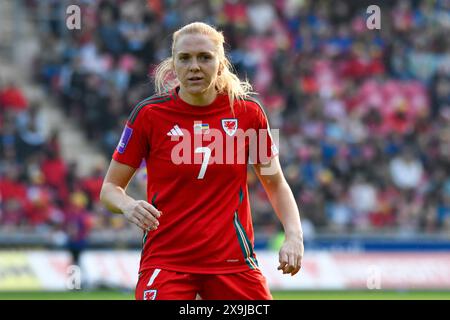 Llanelli, Galles. 31 maggio 2024. Ceri Holland del Galles durante la qualificazione UEFA Women's EURO 2025 tra Galles e Ucraina al Parc y Scarlets di Llanelli, Galles, Regno Unito, il 31 maggio 2024. Crediti: Duncan Thomas/Majestic Media. Foto Stock