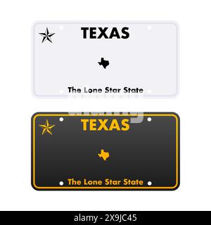 Targa del Texas. Targa dell'auto. Illustrazione vettoriale Illustrazione Vettoriale