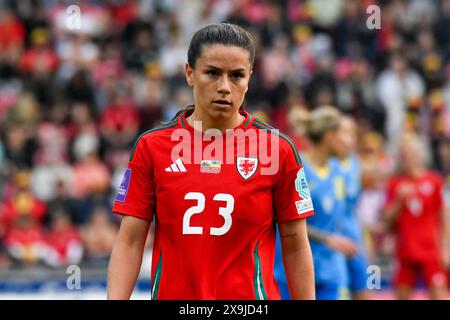 Llanelli, Galles. 31 maggio 2024. Ffion Morgan del Galles durante la qualificazione UEFA Women's EURO 2025 tra Galles e Ucraina al Parc y Scarlets di Llanelli, Galles, Regno Unito, il 31 maggio 2024. Crediti: Duncan Thomas/Majestic Media. Foto Stock