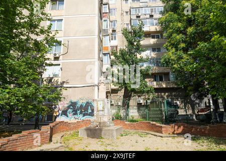 Bucarest, Romania. 24 maggio 2024. Vista dell'altare dell'ex chiesa di Sant'Antonio, piazza del centro città Foto Stock