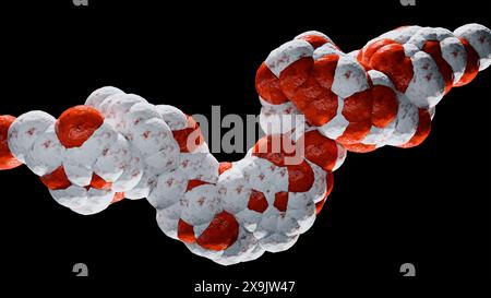 Molecola del peptide 1 (GLP1, 7-36) simile al glucagone, un potente ormone antiiperglicemico. Un neuropeptide e una struttura chimica incretina. trattamento di di Foto Stock