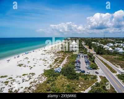 Gasparilla Island dalla cima del faro di Gasparilla Island a Boca grande, Florida Foto Stock