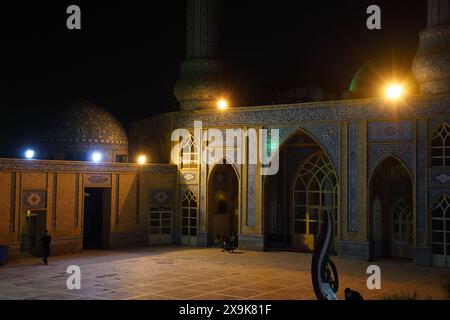 La Moschea di Khorramshahr di notte a Teheran, Iran Foto Stock