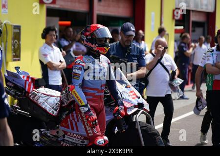 Barberino di Mugello, Italia. 1 giugno 2024. Foto Alessandro la Rocca/LaPresse30-06-2024, GRAN PREMIO D'ITALIA Brembo Sport-Motociclismo-Motomondiale GRAN PREMIO D'ITALIA Brembo- autodromo Internazionale del Mugello- 2024-MotoGP- Tissot Sprint nella foto: Marc Marquez -Ducati Gresini foto Alessandro la Rocca/ credito: LaPresse/Alamy Live News Foto Stock