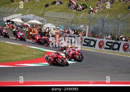 Barberino di Mugello, Italia. 1 giugno 2024. Foto Alessandro la Rocca/LaPresse30-06-2024, GRAN PREMIO D'ITALIA Brembo Sport-Motociclismo-Motomondiale GRAN PREMIO D'ITALIA Brembo- autodromo Internazionale del Mugello- 2024-MotoGP- Tissot Sprint nella foto: Foto Alessandro la Rocca/ credito: LaPresse/Alamy Live News Foto Stock