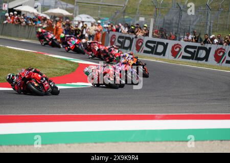 Barberino di Mugello, Italia. 1 giugno 2024. Foto Alessandro la Rocca/LaPresse30-06-2024, GRAN PREMIO D'ITALIA Brembo Sport-Motociclismo-Motomondiale GRAN PREMIO D'ITALIA Brembo- autodromo Internazionale del Mugello- 2024-MotoGP- Tissot Sprint nella foto: Foto Alessandro la Rocca/ credito: LaPresse/Alamy Live News Foto Stock