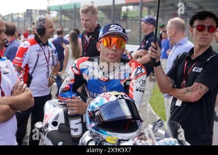 Barberino di Mugello, Italia. 1 giugno 2024. Foto Alessandro la Rocca/LaPresse30-06-2024, GRAN PREMIO D'ITALIA Brembo Sport-Motociclismo-Motomondiale GRAN PREMIO D'ITALIA Brembo- autodromo Internazionale del Mugello- 2024-MotoGP- Tissot Sprint nella foto: Raul Fernandez -Aprilia foto Alessandro la Rocca/ credito: LaPresse/Alamy Live News Foto Stock