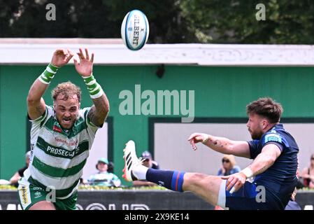 Treviso, Italia. 1 giugno 2024. Immagini della partita URC tra BENETTON RUGBY e Edinburgh Rugby allo stadio Monigo, Italia, il 1° giugno 2024 durante la partita Benetton Rugby vs Edinburgh Rugby, United Rugby Championship a Treviso, Italia, 01 giugno 2024 Credit: Independent Photo Agency/Alamy Live News Foto Stock