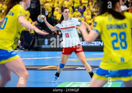 Budapest, Ungarn: Handball EHF CL finale 4 - Halbfinale - Metz Handball - SG BBM Bietigheim Inger Smits Bietigheim Budapest MVM Dome Ungarn *** Budapest, Ungheria Handball EHF CL finale 4 semifinale Metz Handball SG BBM Bietigheim Inger Smits Bietigheim Budapest MVM Dome Ungheria Foto Stock