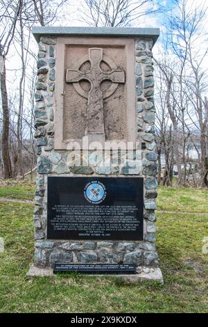 Antigonish Highland Society cairn al Cairn Park nel centro di Antigonish, nuova Scozia, Canada Foto Stock