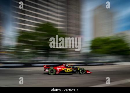 1 giugno 2024, Detroit, mi, USA: PIETRO FITTIPALDI (30) di Miami, Florida, viaggia attraverso la terza curva per qualificarsi per il Gran Premio di Detroit per le strade di Detroit a Detroit, mi. (Credit Image: © Walter G. Arce Sr./ASP via ZUMA Press Wire) SOLO USO EDITORIALE! Non per USO commerciale! Foto Stock