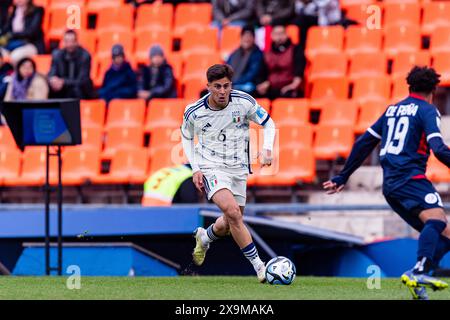 Estadio Mendoza Mendoza, Argentina - maggio 27: Samuel giovane d'Italia corre con il pallone durante la Coppa del mondo FIFA U-20 Argentina 2023, partita del gruppo D tra Repubblica Dominicana e Italia allo stadio Mendoza il 27 maggio 2023 a Mendoza, Argentina. (Foto di SPP) (Eurasia Sport Images / SPP) Foto Stock