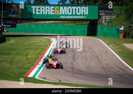 Imola, Italia. 1 giugno 2024. Il lettone Stolcermanis Tomass, pilota del team Prema Racing, gareggia durante le qualifiche del Campionato Italiano F4 all'Enzo e Dino Ferrari International Racetrack. Credito: SOPA Images Limited/Alamy Live News Foto Stock