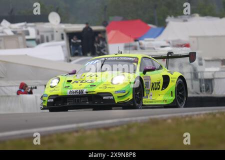 Laurens Vanthoor (Heusden-Zolder/BEL) / Thomas Preining (Cracovia/POL) / Kevin Estre (Hoechst/AUT) / Ayhancan Gueven (TUR), #911, Porsche 911 GT3 R, Team: Manthey EMA (DEU), Motorsport, ADAC Ravenol 24H Rennen Nuerburgring, Nuerburg, 30.05.2024 - 02.06.2024, Samstag 01.06.2024-Foergen: Eibner Foto Stock