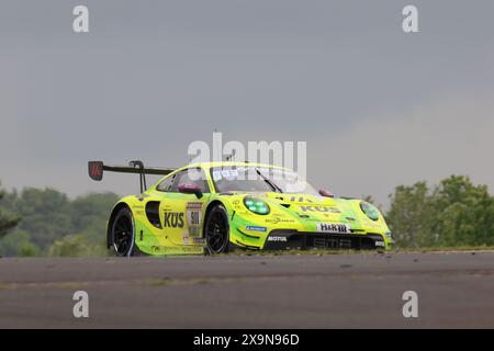 Laurens Vanthoor (Heusden-Zolder/BEL) / Thomas Preining (Cracovia/POL) / Kevin Estre (Hoechst/AUT) / Ayhancan Gueven (TUR), #911, Porsche 911 GT3 R, Team: Manthey EMA (DEU), Motorsport, ADAC Ravenol 24H Rennen Nuerburgring, Nuerburg, 30.05.2024 - 02.06.2024, Samstag 01.06.2024-Foergen: Eibner Foto Stock