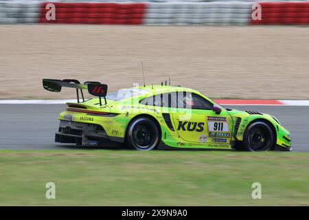 Laurens Vanthoor (Heusden-Zolder/BEL) / Thomas Preining (Cracovia/POL) / Kevin Estre (Hoechst/AUT) / Ayhancan Gueven (TUR), #911, Porsche 911 GT3 R, Team: Manthey EMA (DEU), Motorsport, ADAC Ravenol 24H Rennen Nuerburgring, Nuerburg, 30.05.2024 - 02.06.2024, Samstag 01.06.2024-Foergen: Eibner Foto Stock