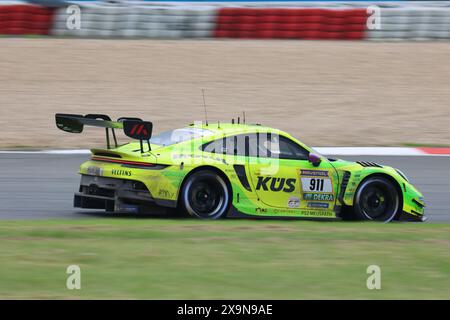 Laurens Vanthoor (Heusden-Zolder/BEL) / Thomas Preining (Cracovia/POL) / Kevin Estre (Hoechst/AUT) / Ayhancan Gueven (TUR), #911, Porsche 911 GT3 R, Team: Manthey EMA (DEU), Motorsport, ADAC Ravenol 24H Rennen Nuerburgring, Nuerburg, 30.05.2024 - 02.06.2024, Samstag 01.06.2024-Foergen: Eibner Foto Stock