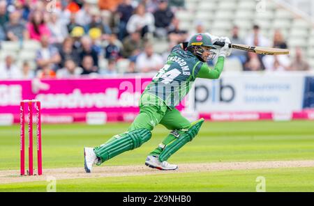 Peter Handscomb batte per il Leicestershire nel Vitality Blast-off tra Derbyshire Falcons e Leicestershire Foxes Foto Stock